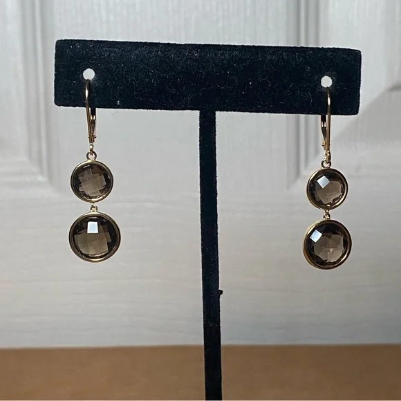 14K Yellow Gold Smokey Quartz - Picture 3 of 10